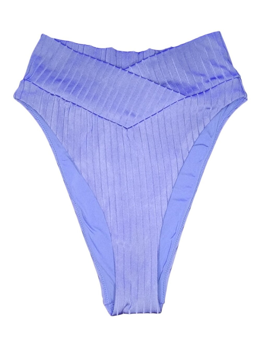Aerie Ribbed High Waisted High Cut Cheeky Bikini Bottoms, Womens Small
